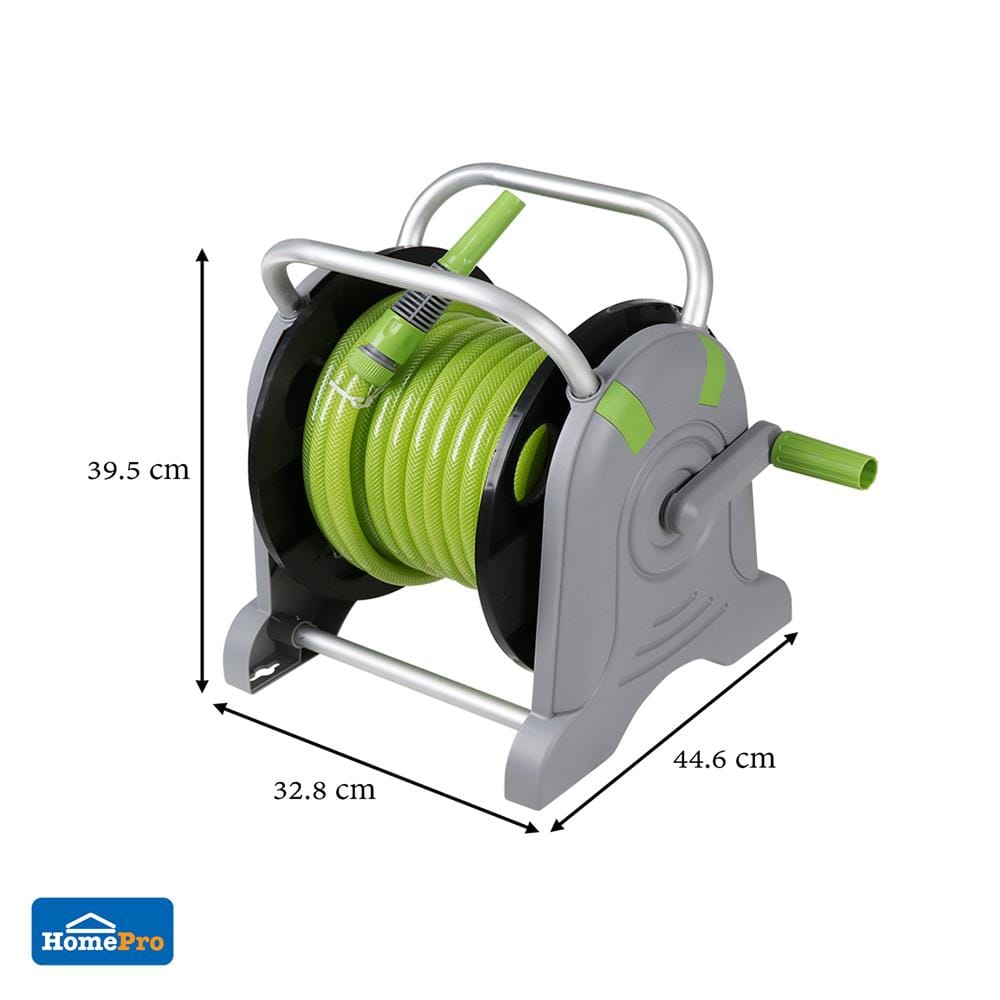 สายยางโรลตั้งพื้น SPRING N10 1/2 นิ้วx20M สีเขียว-เทา