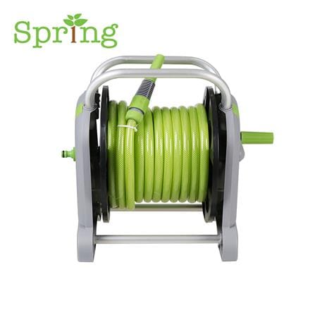 สายยางโรลตั้งพื้น SPRING N10 1/2 นิ้วx20M สีเขียว-เทา