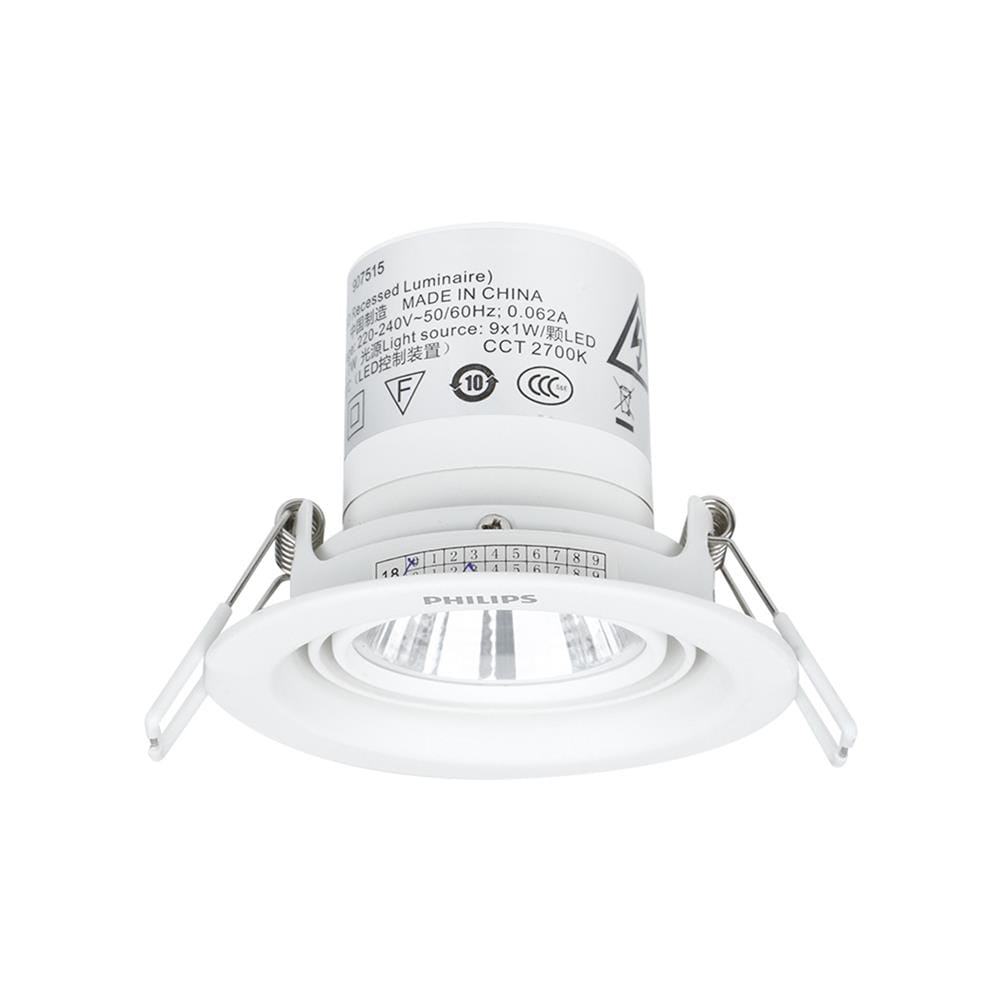 ดาวน์ไลท์ LED PHILIPS 59776 POMERON 3 นิ้ว 7 วัตต์ WARM WHITE สีขาว