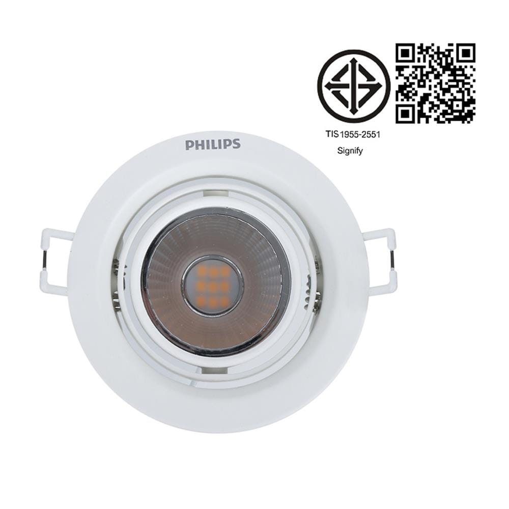 ดาวน์ไลท์ LED PHILIPS 59776 POMERON 3 นิ้ว 7 วัตต์ WARM WHITE สีขาว