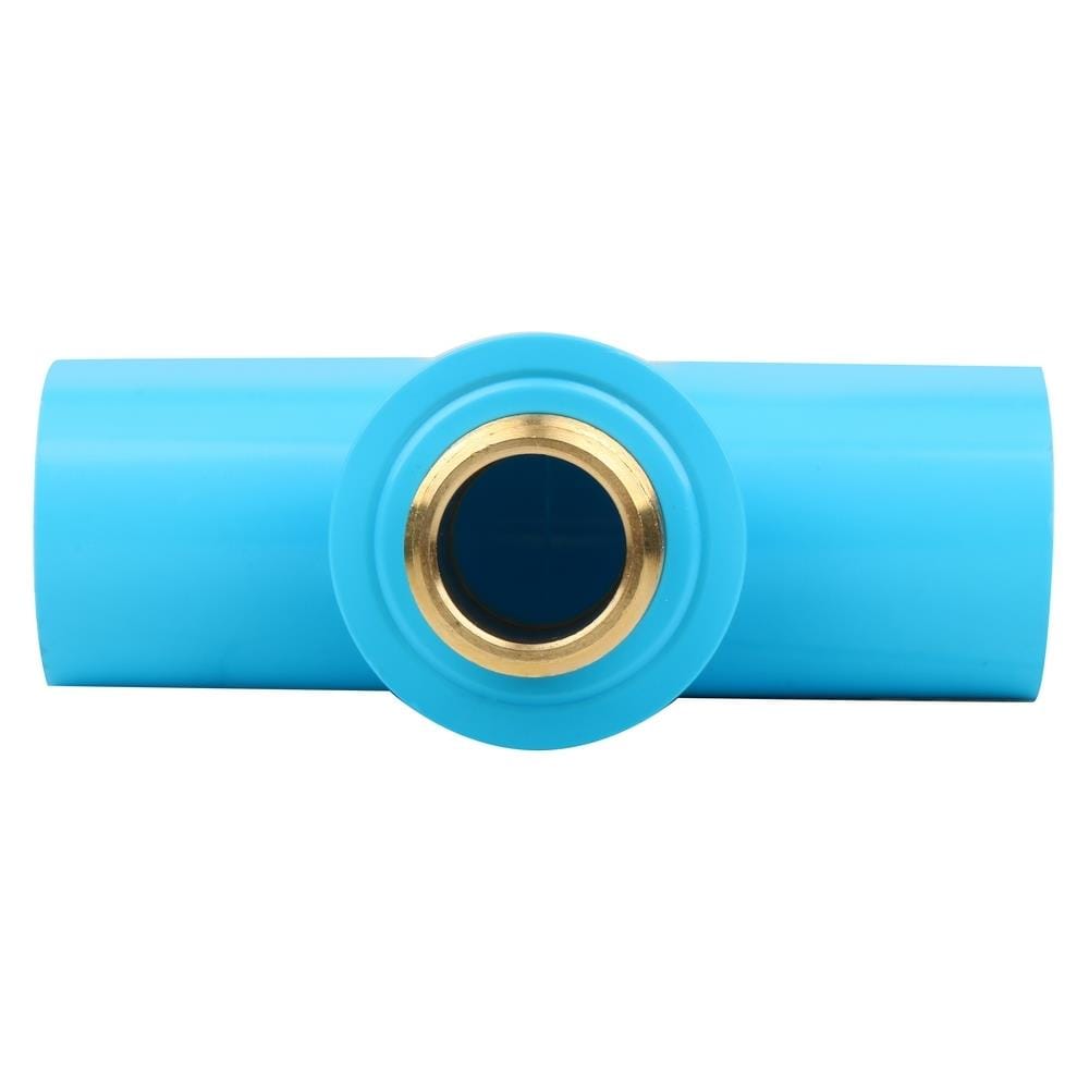 ข้อต่อสามทางเกลียวนอกทองเหลือง-หนา SCG 1/2 นิ้ว สีฟ้า