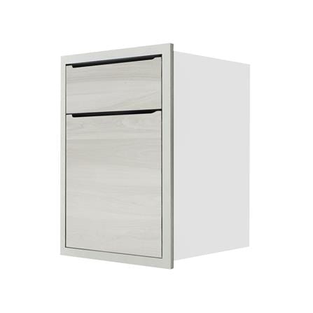 ตู้ลิ้นชักMDF KITZCHO 2ชั้นGLOSSY 46x66 ซม. สีคริสตัลไวท์_1
