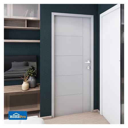 ประตูภายนอก UPVC AZLE MD6 70X200 ซม. สีขาว ไม่เจาะลูกบิด_3