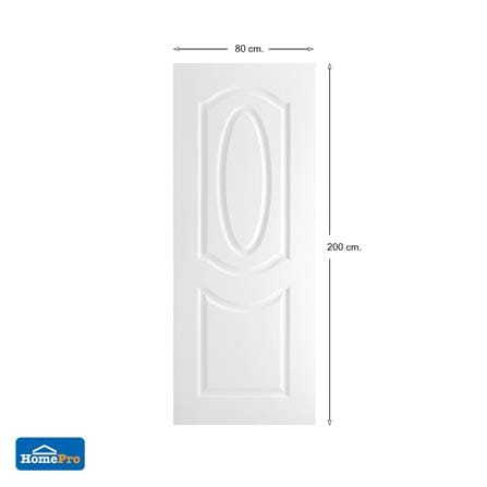 ประตูภายนอก UPVC AZLE ET02 80X200 ซม. สีขาว ไม่เจาะลูกบิด_5