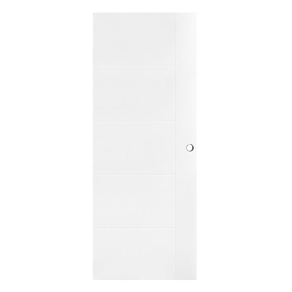 ประตูภายนอก UPVC เจาะลูกบิด AZLE LT-06W 80x200 ซม. สีขาว