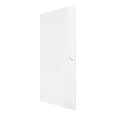 ประตูภายนอก UPVC เจาะลูกบิด AZLE LT-06W 80x200 ซม. สีขาว_1