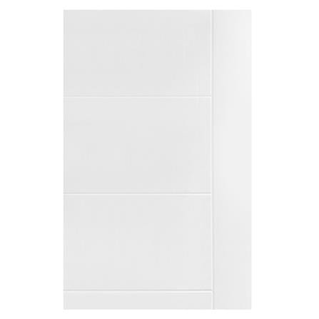 ประตูภายนอก UPVC เจาะลูกบิด AZLE LT-06W 80x200 ซม. สีขาว_2