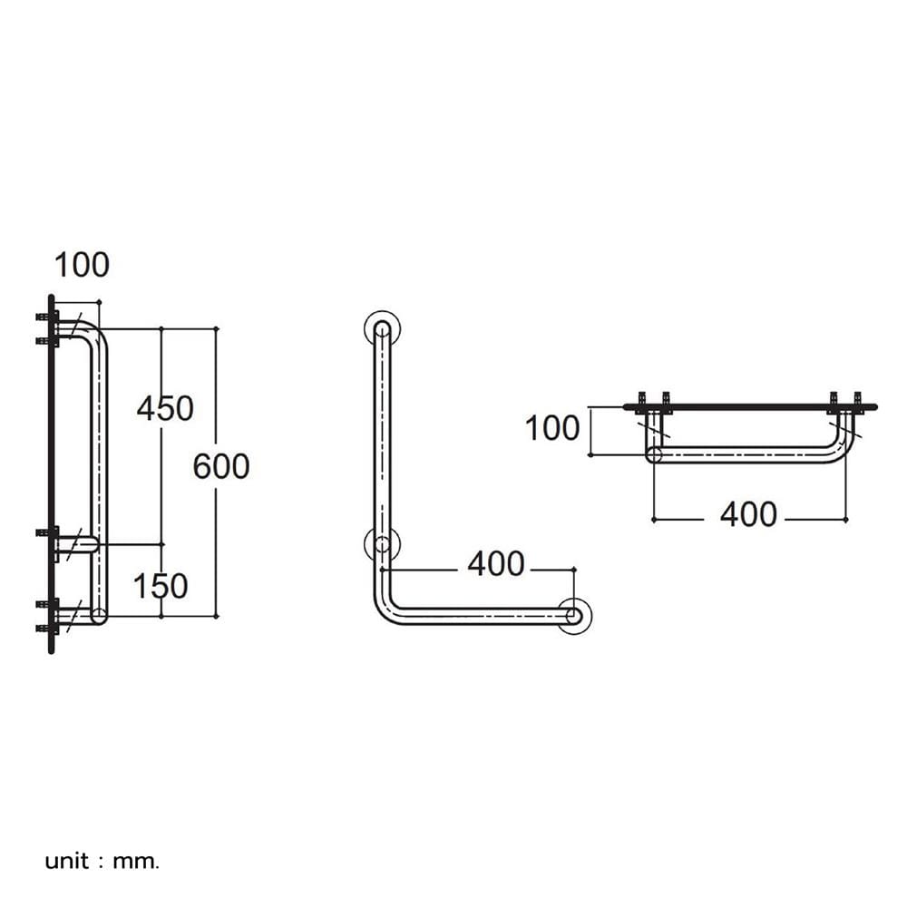 ราวมือจับ ตัว L AMERICAN STANDARD HR-320540-01R
