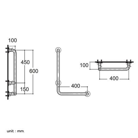 ราวมือจับ ตัว L AMERICAN STANDARD HR-320540-01R_1