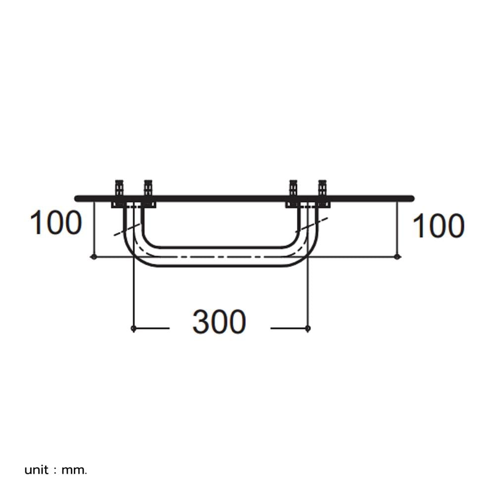 ราวมือจับ แบบตรง AMERICAN STANDARD HR-380435-01 30 ซม.