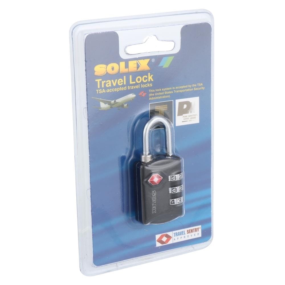 กุญแจรหัส SOLEX TSA 30 MM สีดำ