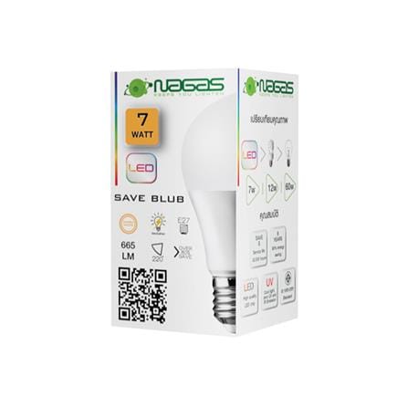 หลอด LED NAGAS SAVE BULB 7 วัตต์ WARM WHITE E27_1