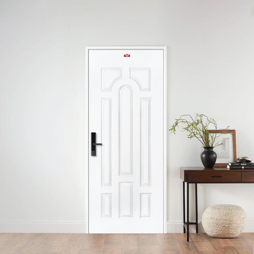 ประตูภายนอกเหล็ก เจาะลูกบิด PROFESSIONAL DOOR L1W 79.2x199.4 ซม. สีขาว
