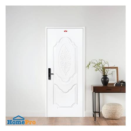 ประตูภายนอกเหล็ก เจาะลูกบิด PROFESSIONAL DOOR R1W 79.2X199.4 ซม. สีขาว_2
