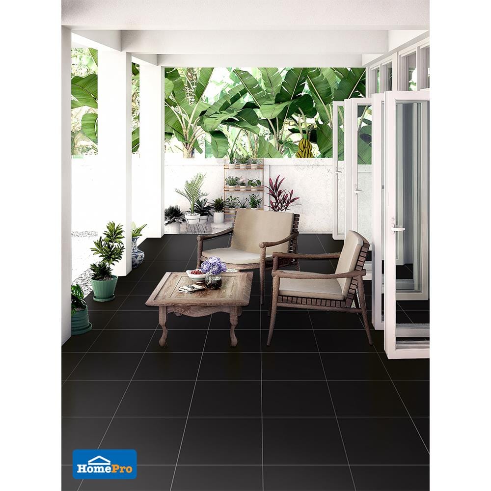 กระเบื้องพื้น 40x40 ซม. ออสโล นิว II แบล็ค