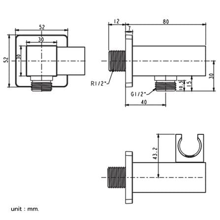 ข้อต่อทางน้ำออกพร้อมขอแขวน AMERICAN STANDARD FFAS9143-000BT_3