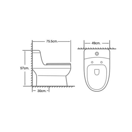 1-PIECE TOILET MOYA PLUS SN-T010 4.8L WHITE_9
