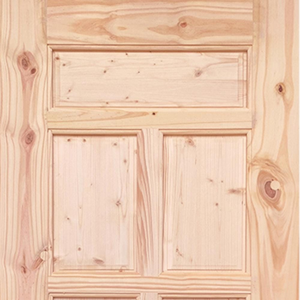 ประตูไม้สนนิวซีแลนด์ MODERN DOORS CE-07 80X200 ซม. สีธรรมชาติ ไม่เจาะลูกบิด