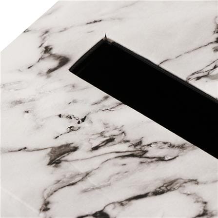 กล่องทิชชู POP UP PVC KAN LEATHER MARBLE สีขาว_2