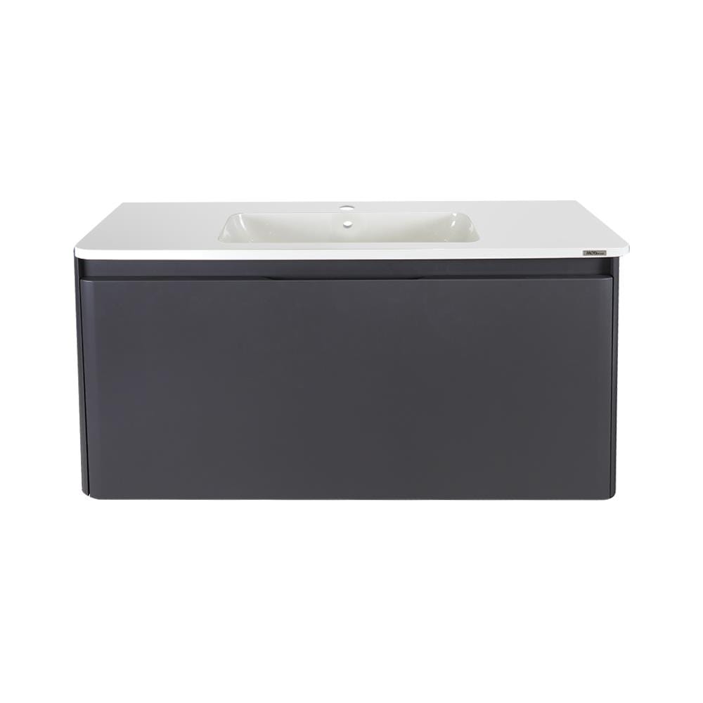 อ่างเคาน์เตอร์ MOYA PU1002WH สีเทาด้าน