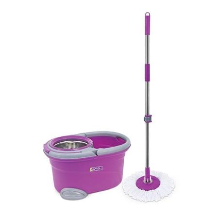ชุดอุปกรณ์ถังปั่นพร้อมไม้ม็อบ BE WISH PINK DAILY 2 สีชมพู_0