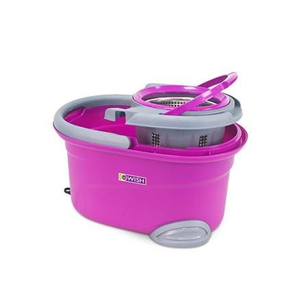 ชุดอุปกรณ์ถังปั่นพร้อมไม้ม็อบ BE WISH PINK DAILY 2 สีชมพู_2