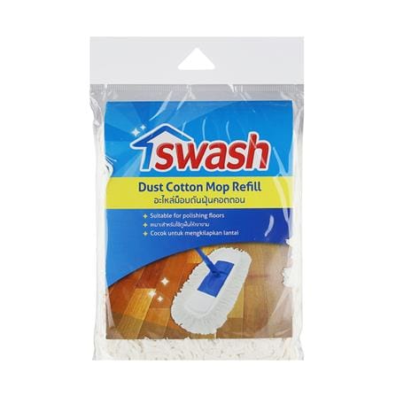 ผ้าม็อบดันฝุ่นคอตตอน SWASH 16 นิ้ว สีขาว