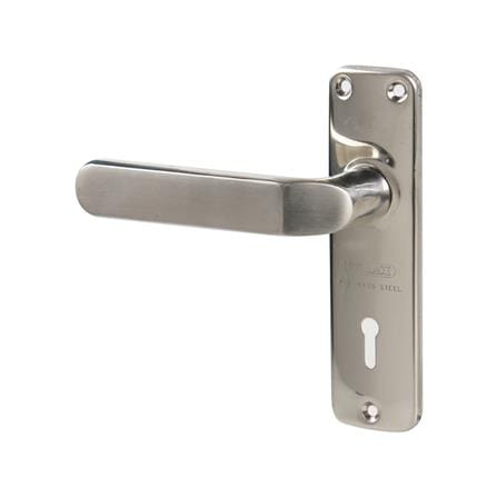 KEYED ENTRY DOOR LEVER SOLEX 425H4SS STAINLESS STEEL