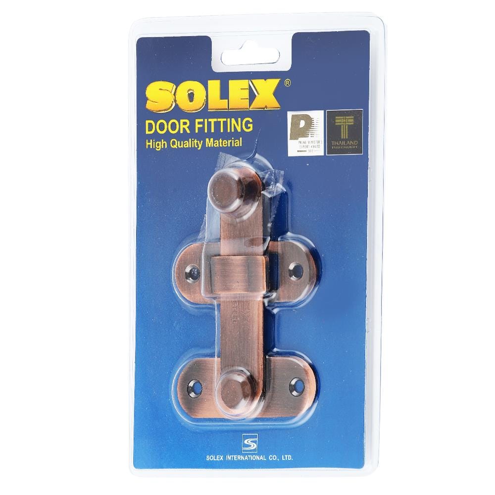 กลอนตัวล็อก SOLEX E4 4 นิ้ว สีทองแดงรมดำ