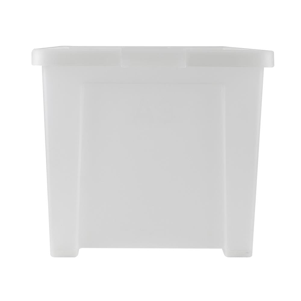 กล่องเก็บของ ฝาล็อค DKW A3 38x57.5x33 ซม. สีขาว