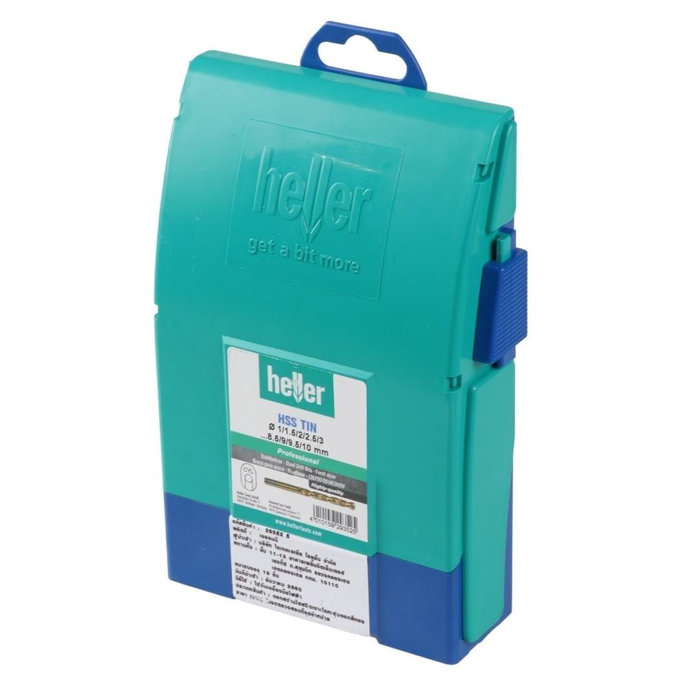 ดอกเจาะเหล็ก HELLER HSS-TIN 19 ชิ้น/ชุด