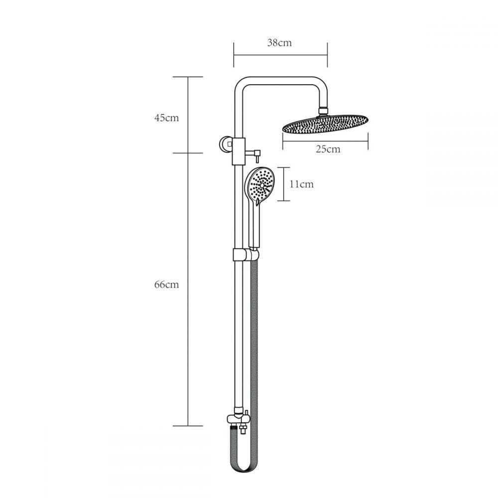 ชุดฝักบัว RAIN SHOWER RASLAND RA STAINLESS3663 สีโครม