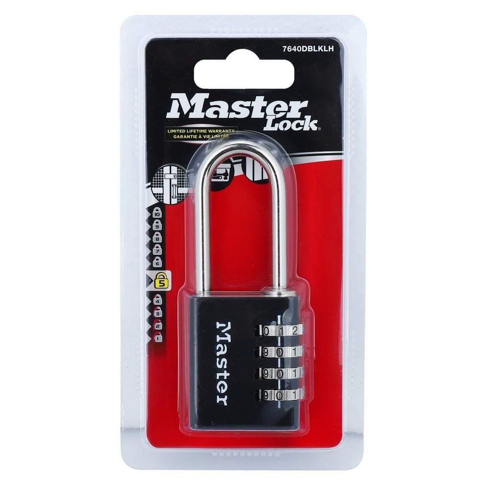 กุญแจรหัสคล้อง MASTER LOCK 7640EURDBLKLH 40 มม.