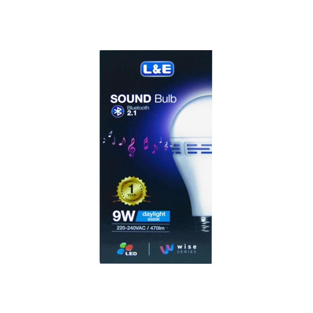 หลอด LED L&E BLUETOOTH SOUND 9 วัตต์ E27 DAYLIGHT