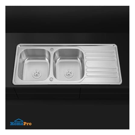 ซิงค์ฝัง 2 หลุม 1 ที่พัก LINEA VIO120 สเตนเลส_2