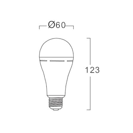 หลอด LED LUMAX EMERGENCY 5 วัตต์ WARMWHITE E27_5
