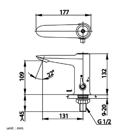 ก๊อกอ่างล้างหน้าเดี่ยว COTTO CT1128A_2