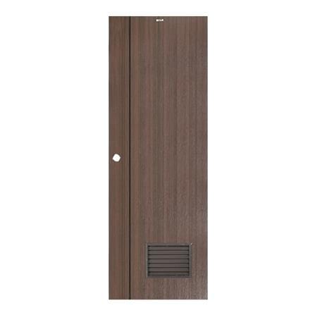 ประตูห้องน้ำ UPVC AZLE LT-05 เกล็ด 70X200 ซม. สีน้ำตาล-สีโอ๊ค เจาะลูกบิด