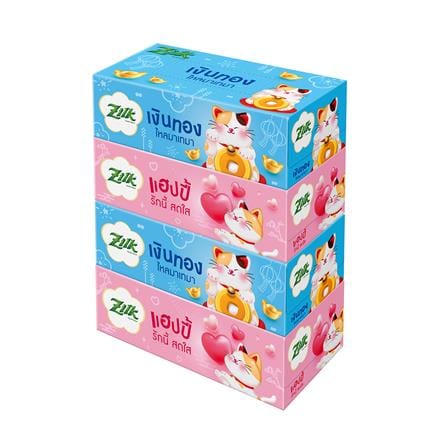 กระดาษเช็ดหน้า ZILK LUCKY BOX 110 แผ่น (แพ็ก 4 ชิ้น)_0
