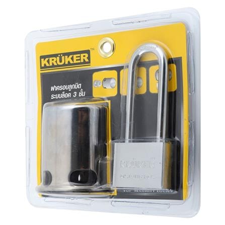 กุญแจพร้อมฝาครอบลูกบิด KRUKER 50 มม. สีสเตนเลส_3