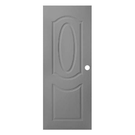 ประตูภายนอก UPVC AZLE MR002 80X200 ซม. สีเทา เจาะลูกบิด