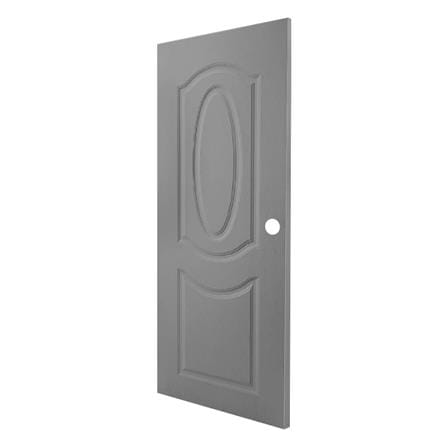 ประตูภายนอก UPVC AZLE MR002 80X200 ซม. สีเทา เจาะลูกบิด_1