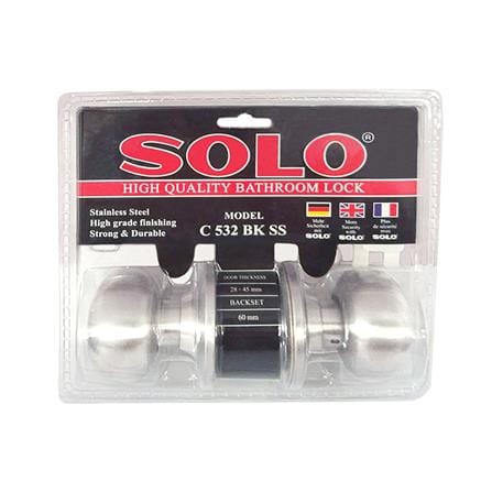 ลูกบิดประตูห้องน้ำ หัวจัน SOLO C532 BK SS  สีสเตนเลส_2