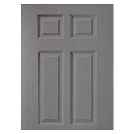 ประตูภายนอก UPVC AZLE MR003 80X200 ซม. สีเทา เจาะลูกบิด_2