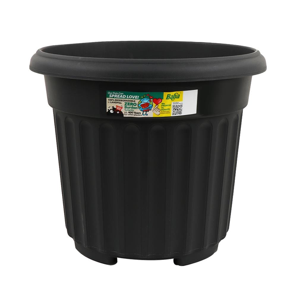 กระถางพลาสติก BABA RD-310 สี CHARCOAL