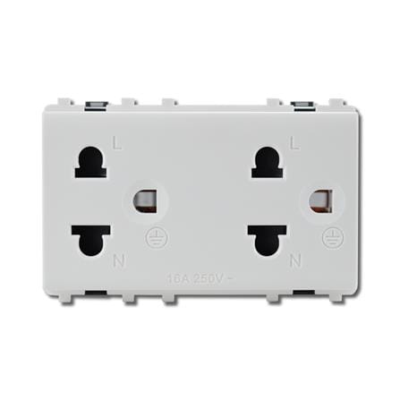 เต้ารับคู่ 3 ขา มีม่านนิรภัย SCHNEIDER 3426UEST2M ...