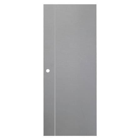 ประตูภายนอก UPVC AZLE MD5 80X200 ซม. สีเทา เจาะลูกบิด