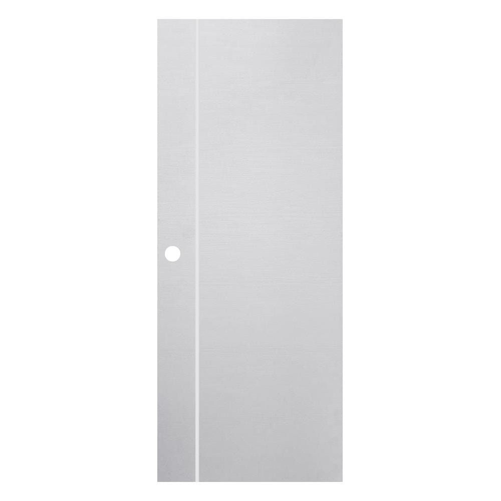 ประตูภายนอก UPVC AZLE MD-5 80X200 ซม. สีขาว เจาะลูกบิด