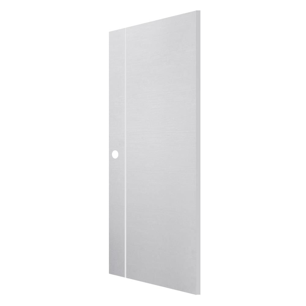 ประตูภายนอก UPVC AZLE MD-5 80X200 ซม. สีขาว เจาะลูกบิด