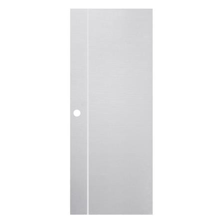 ประตูภายนอก UPVC AZLE MD-5 80X200 ซม. สีขาว เจาะลูกบิด_0